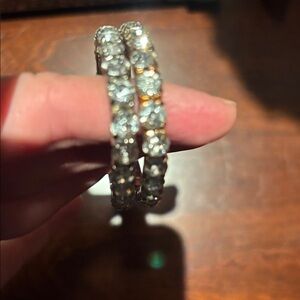 Elegant Silver and Gold Women's stretchy bracelets